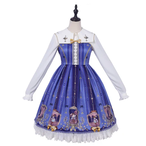 Dress Лолита дизайн Три мушкетера платье без рукавов - Цвет: Dress