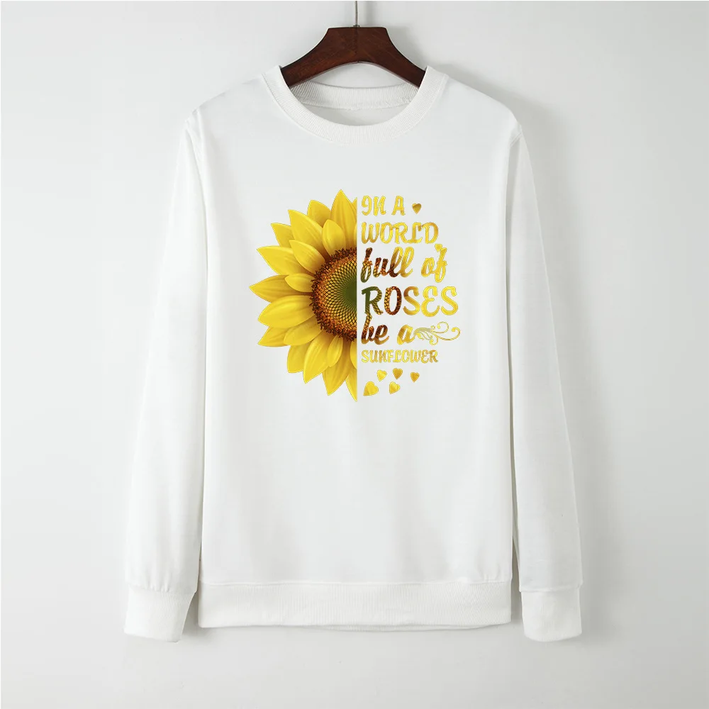  Sunflower flower winter warm Sweatshirt women's autumn Hoodie Sweatshirt fashion