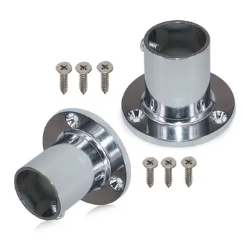 

2pcs Zinc Alloy Marine Hand Rail Fitting 90 Degree 1'' Round Stanchion Base Fit For Ship Boat Vessel Yacht