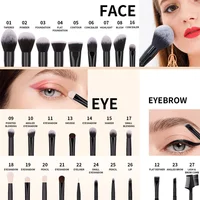 DUcare Black makeup brush Professional Makeup Eyeshadow Foundation Powder Soft Synthetic Hair Makeup Brushes brochas maquillaje 6