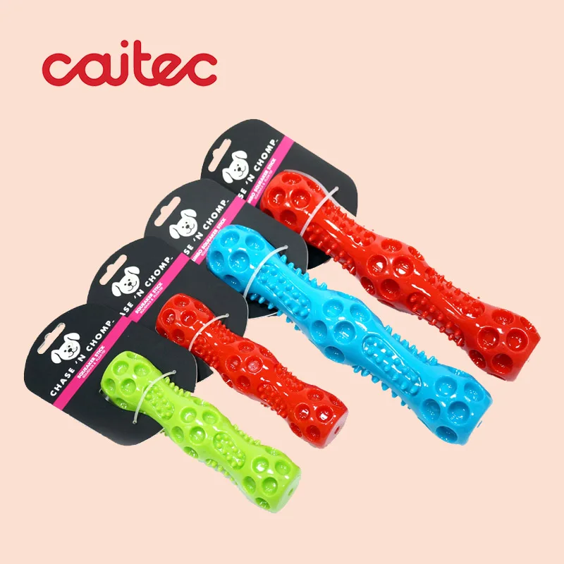 Игрушки для собак CAITEC пищащая палочка пористая пружина подходит вычесывания и