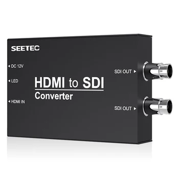 

1080P HD Resolution HDMI to SDI Converter Adapter 2 SDI Out fit F970 battery For Monitor Camera