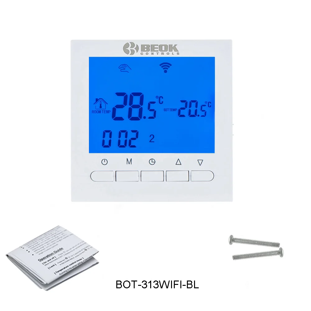 BEOK BOT-313, wifi, газовый котел, термостат, умный, wifi, регулятор температуры для котлов, работает с Alexa Google Home - Цвет: Blue