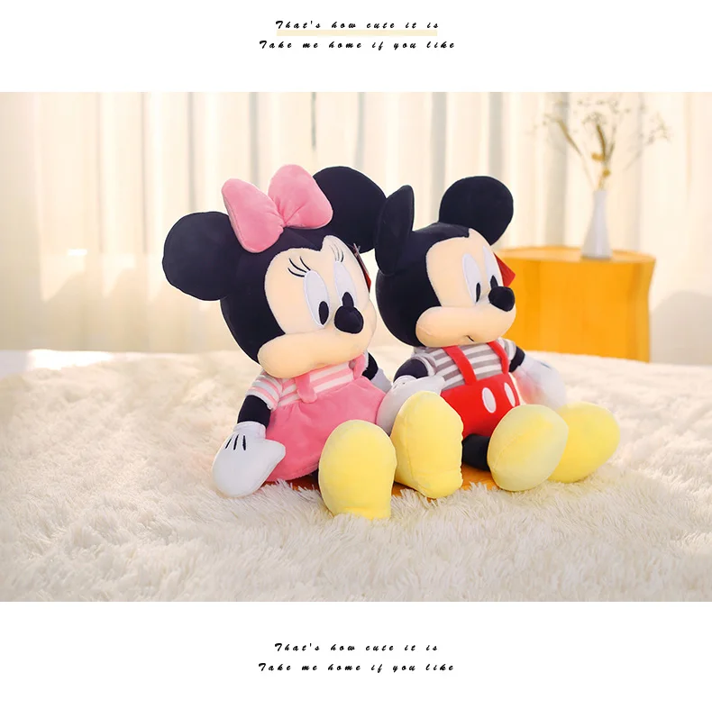 Оригинальные игрушки 30 см Disney Микки Маус Минни животные Ститч Мягкие плюшевые