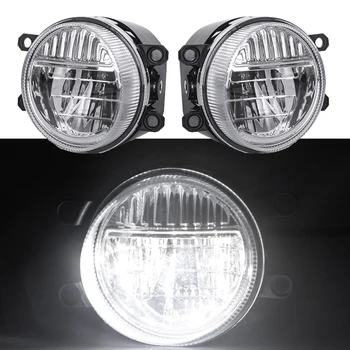 

2PCS Round Led Fog Lights for LEXUS GS350 White Car DRL Fog Driving Front Bumper Lamps for Toyota Corolla Camry Highlander RAV4