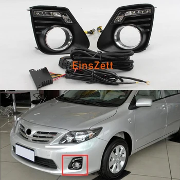 

1set Car Fog Lamp Assembly Kit For Toyota Corolla/Altis 2011-2013 Front Bumper Lamp LED Bulb Daytime Running Light with Wiring