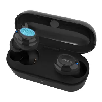 

Wireless Earphones, AIWONS Bluetooth 5.0 Headphone with Stereo Sound, In-Ear True Wireless Touch Control Earbuds IPX5 Waterproof