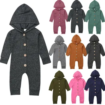 

2019 Baby Kids Boys Girls Infant Hooded Romper Jumpsuit Clothes Outfits
