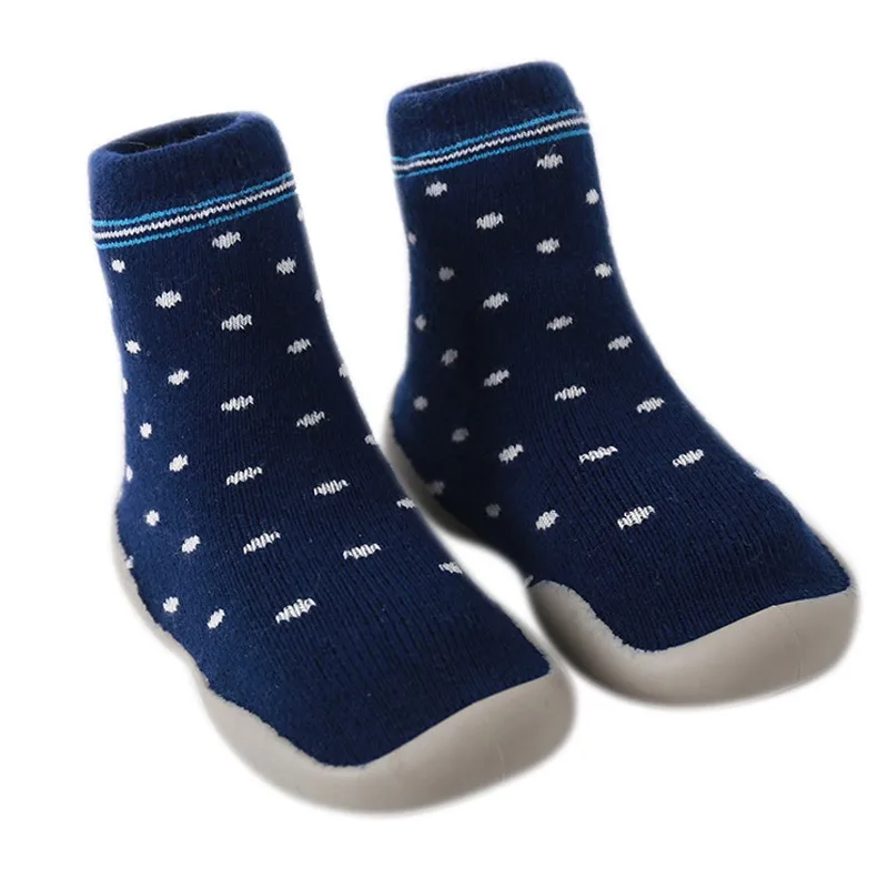 Хлопок Детские носки для детей для маленьких девочек, носки для маленьких мальчиков носки малыш новорожденный младенец Нескользящие носки-тапочки с резиновыми подошвами - Цвет: ZQ