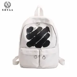 SHYAA, новинка 2019, Харадзюку, Холщовая Сумка через плечо, сумка для струйной печати, для пары, большая вместительность, рюкзак для путешествий