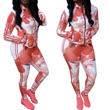 

Women's stitching real pocket casual fashion sports suit