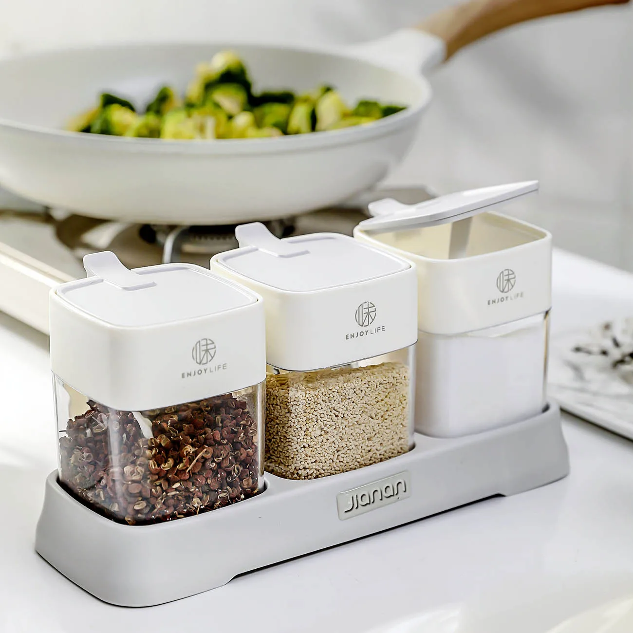 3 шт./компл. коробка для приправ банка специй емкость перца органайзер Диспенсер