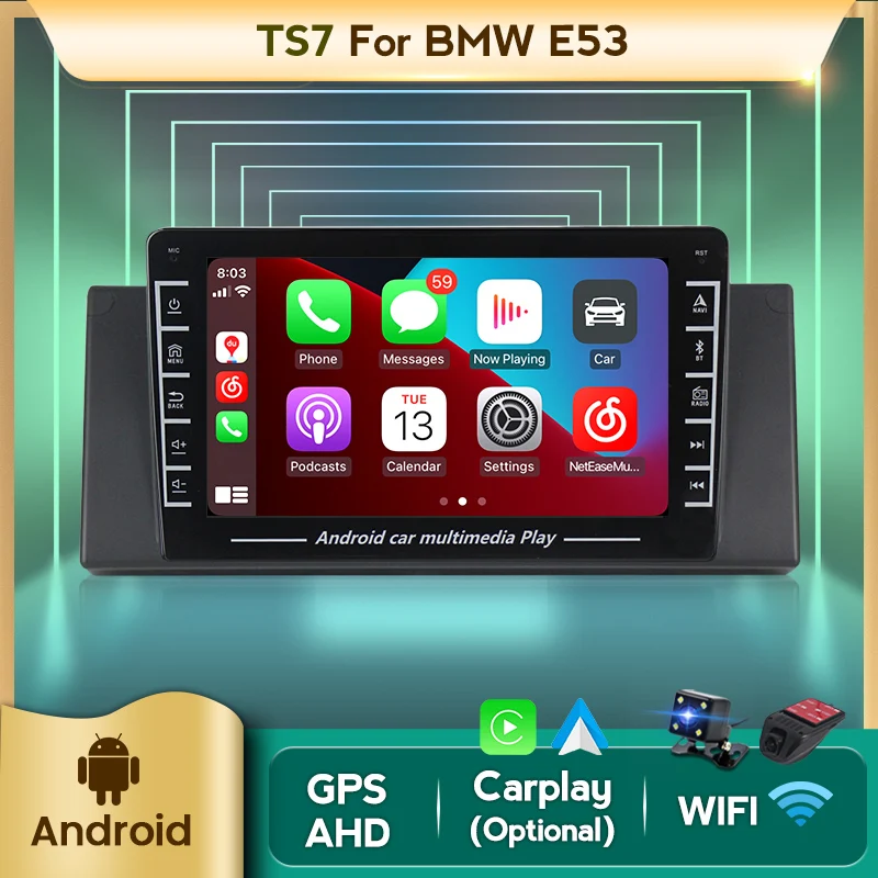 Автомагнитола IPS 2DIN DVD 1280x720 Android GPS видеонаблюдение стерео Wi-Fi CarPlay автомобильный