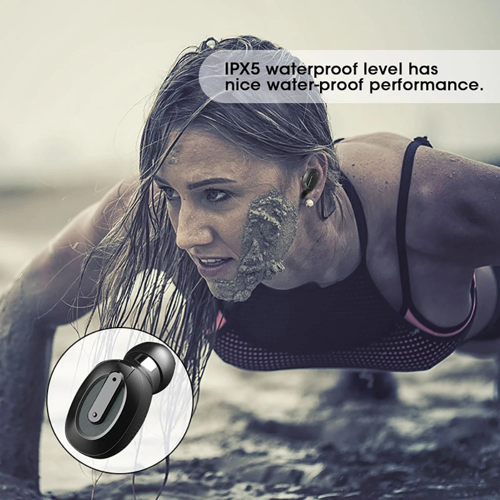 Mini Bluetooth 5 0 Monaural Earphone Mini Wireless Earbud Stereo Earphone IPX5 Waterproof Earbud for Xiaomi iPhone IOS Android
