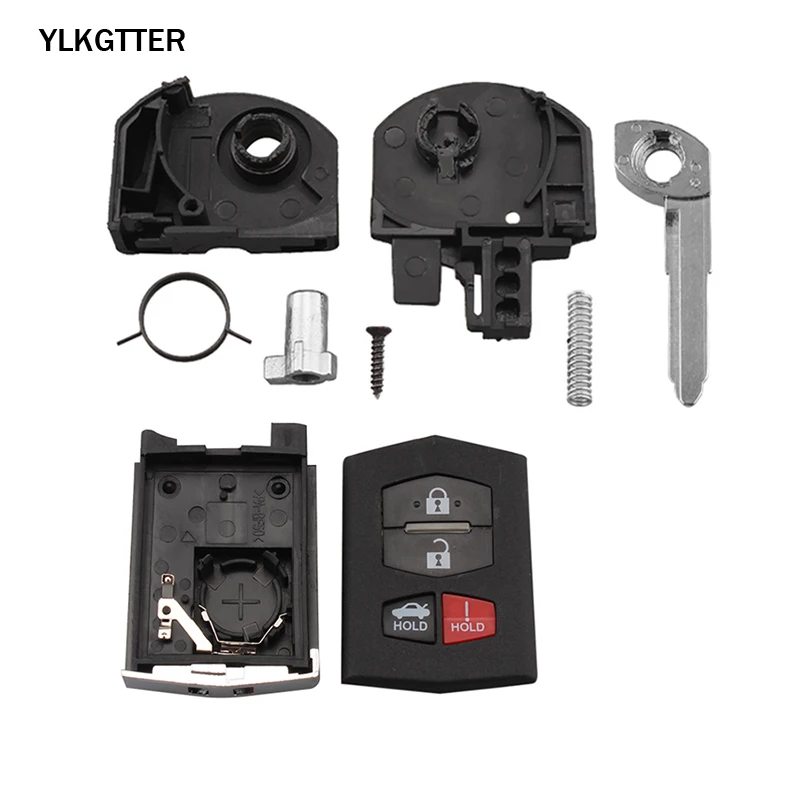 YLKGTTER 4/3+ 1 кнопки дистанционного ключа автомобиля в виде ракушки для Mazda 3, 5, 6, RX-8 CX-7 CX-9 Другое такой же образец ключ& Blade Флип Высокое качество оболочки
