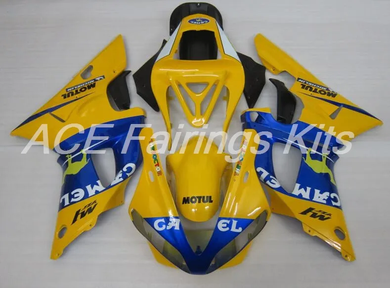 

New TOP Injection Molding ABS Full fairings Kit Fit for Yamaha YZF-R1 YZF1000 R1 00 01 2000 2001 fairing bodywork blue yellow