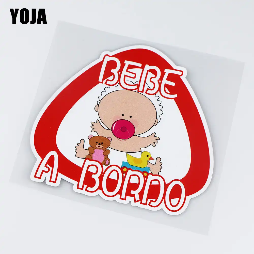 Yoja 14 1x13 1cm Bebe A Bordo Cute Cartoon Car Sticker Warning Vinyl Decals Zt4 10 Car Stickers Aliexpress