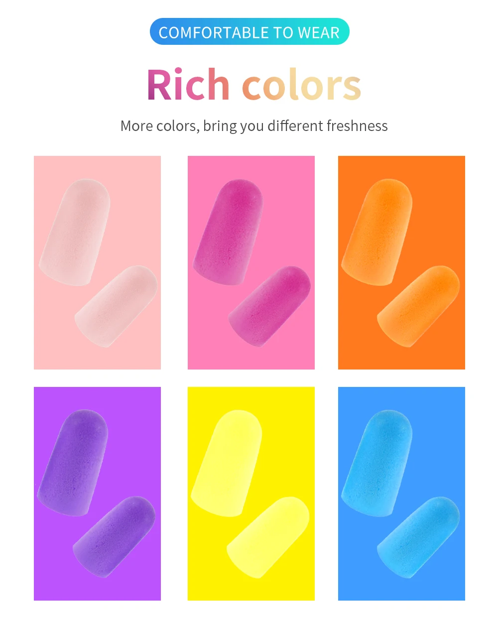 5pairs Box-packed PU Sponge Earplugs Ear Protection Noise Reduction Sound Insulation Sleep Noise Reduction - Famidy.com