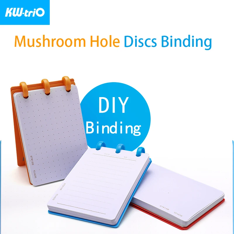 Solid Notebook Binding Discs 20mm 12pcs/box KW-triO Loose-leaf Rings Binder Mushroom Hole DIY Binder Discs Binding Accessories