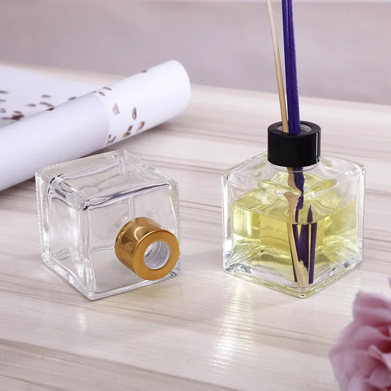 5pcs/lot 110ml Square Air Freshener Decorative Glass Bottle Home