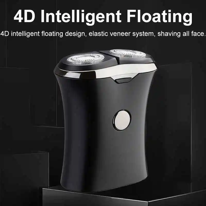 Портативная мини-электробритва 4D с плавающей головкой, перезаряжаемая через USB машинка для бороды, Водонепроницаемая беспроводная бритвенная машинка для мужчин