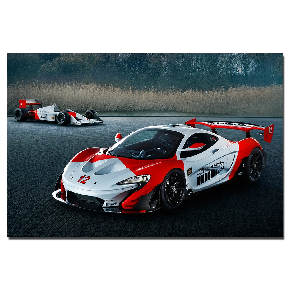 Mclaren P1 Supercar Poster Canvas Cloth Fabric Print Painting Wall
