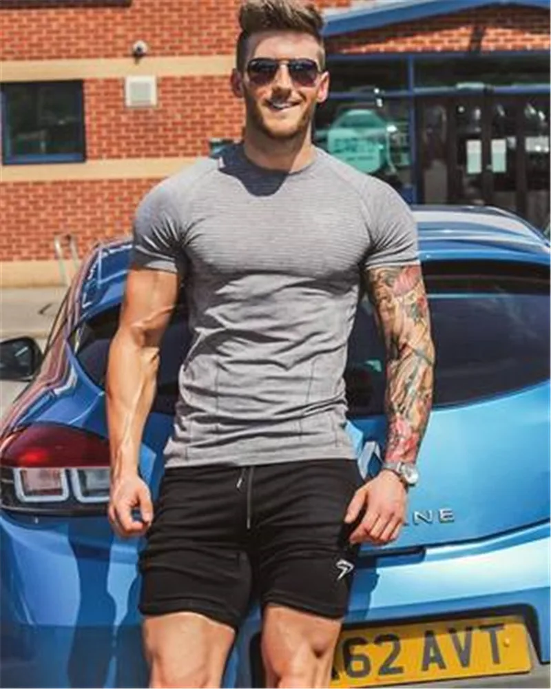 PHYSIQ Short Sleeve 3D T Shirt Men T-Shirt Male Tee Captain America Superman tshirt Men Fitness Compression Shirt Punisher