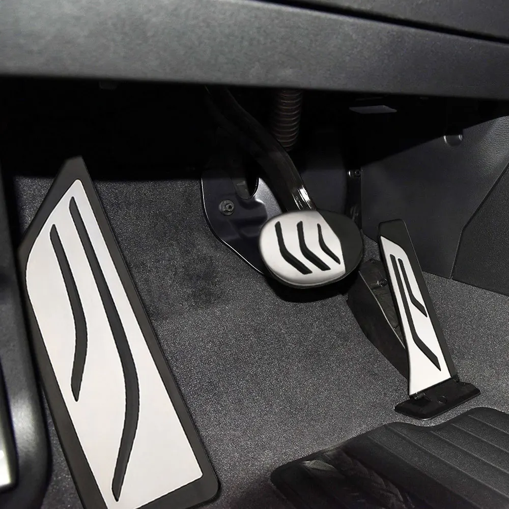 Kit Pédales Antidérapantes Pour BMW X1 X2 F48 F39 F45 (2014-2023) - 3 Pièces - Alliage Aluminium & Caoutchouc - 8