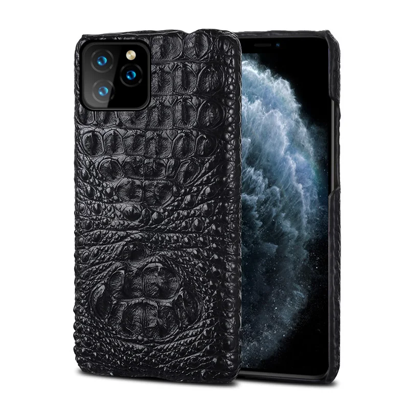 Чехол из натуральной крокодиловой кожи для iphone 11 pro max 6,1 оригинальная Роскошная задняя крышка для iphone 11 чехол xr xs max 7 8 plus fundas