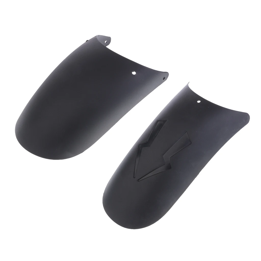 2-Set Black Moto Front Fender MudGuard Extender Rear Extension