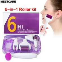 Derma Roller Micro Nadel Roller Kit 6in 1 Hydra Microneed Roller für Auge Gesicht Körper Haut Schönheit Dermaroller Verjüngung NEUE