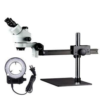 Online Long Working Distance Single Boom Stand Trinocular Led Microscopio Trinoculaire Microscope A Zoom Stereo Instrument Microscope