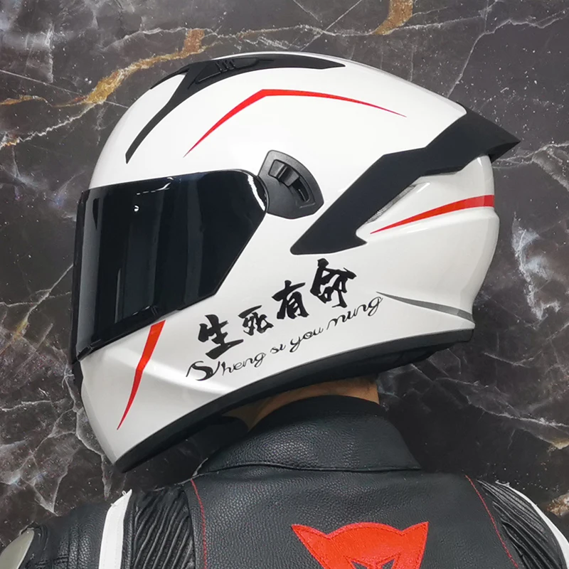 Cadeau Casque Full Face Moto Détachable Demi-Casque Abs Double