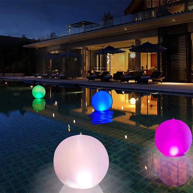 Waterproof Solar Power LED Ball With Remote Control RGB Light 16 Colors Garden Decor Colorful Swimming Pool Float Balloon | Лампы и