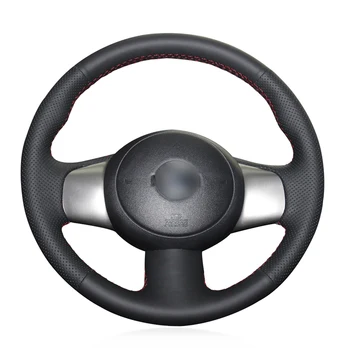 

Hand-stitched Black Artificial Leather Anti-slip Soft Car Steering Wheel Cover for Nissan March 2010-2015 Sunny 2011-2013 Versa