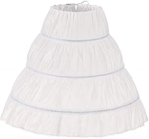 

Girls' 3 Hoops Petticoat Full Slip Flower Girl Crinoline Skirt