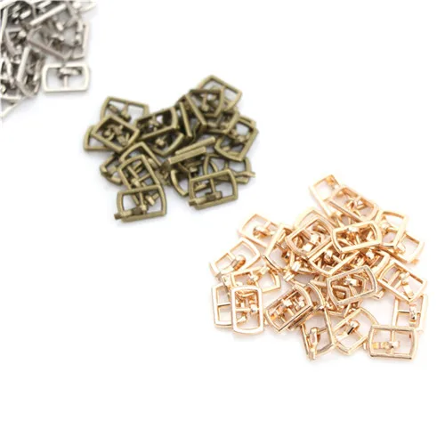 10pcs mini doll buttons ultra-small Tri-glide buckle doll belt buckle shoes for blyth clothing buckles