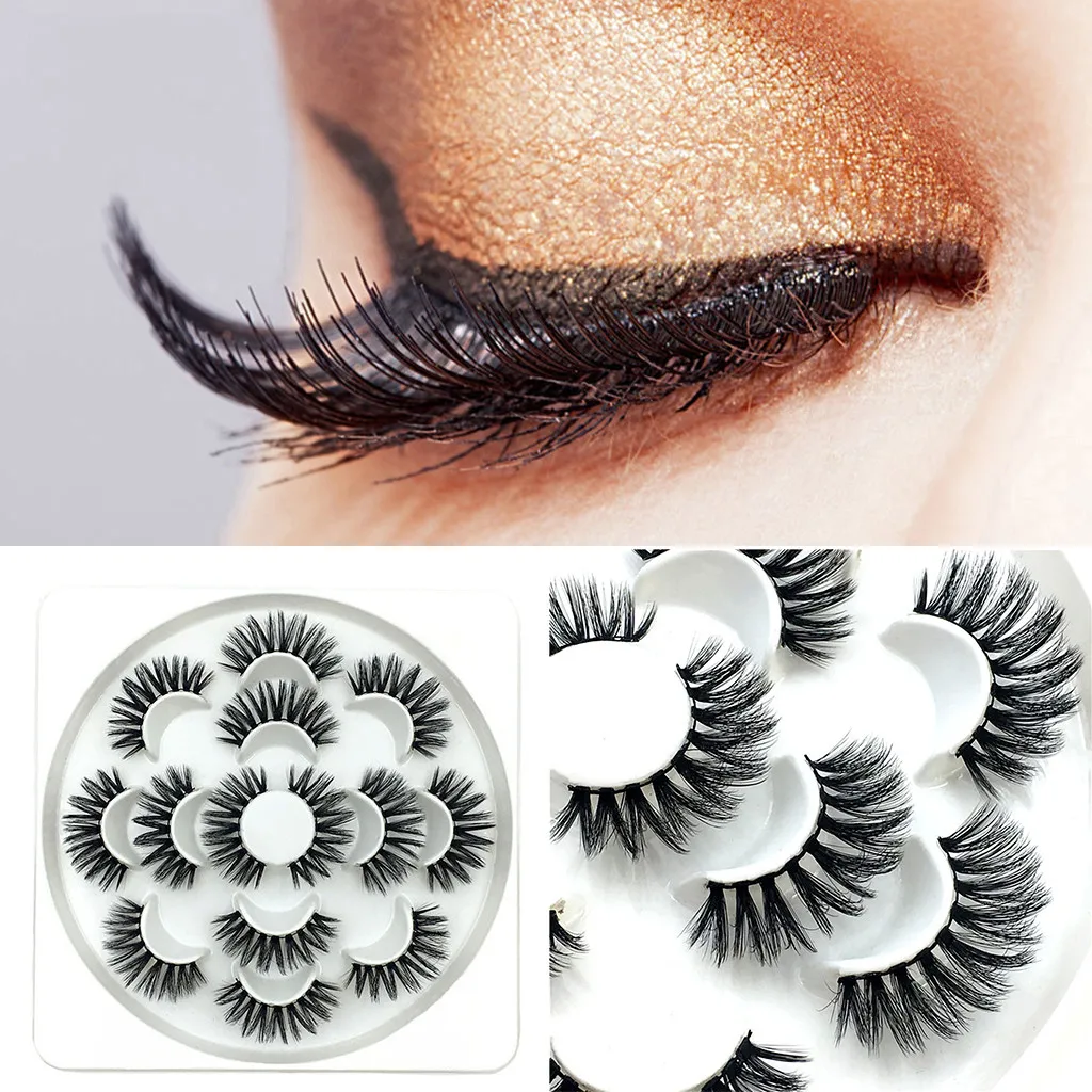 

6D Mink lashes False Eyelashes Crisscross Fluffy 7Pair Natural Fake lashes Makeup Lashes Extension Eyelash Long layer 7.26