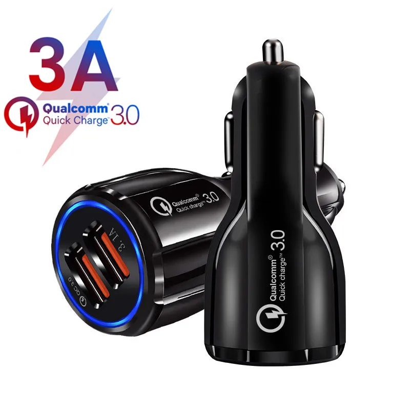 

QC 3.0 Dual USB 3A Fast Charger for Phone Car Charger for Mobile Phone Tablet Fast Car Charging for Xiaomi Phone Charger Adapter