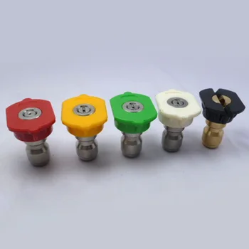 

5pcs Accessories Pressure Washer Multiple Degrees Durable Universal Metal Quick Connect Coupler 5 Color Spray Nozzle Tips