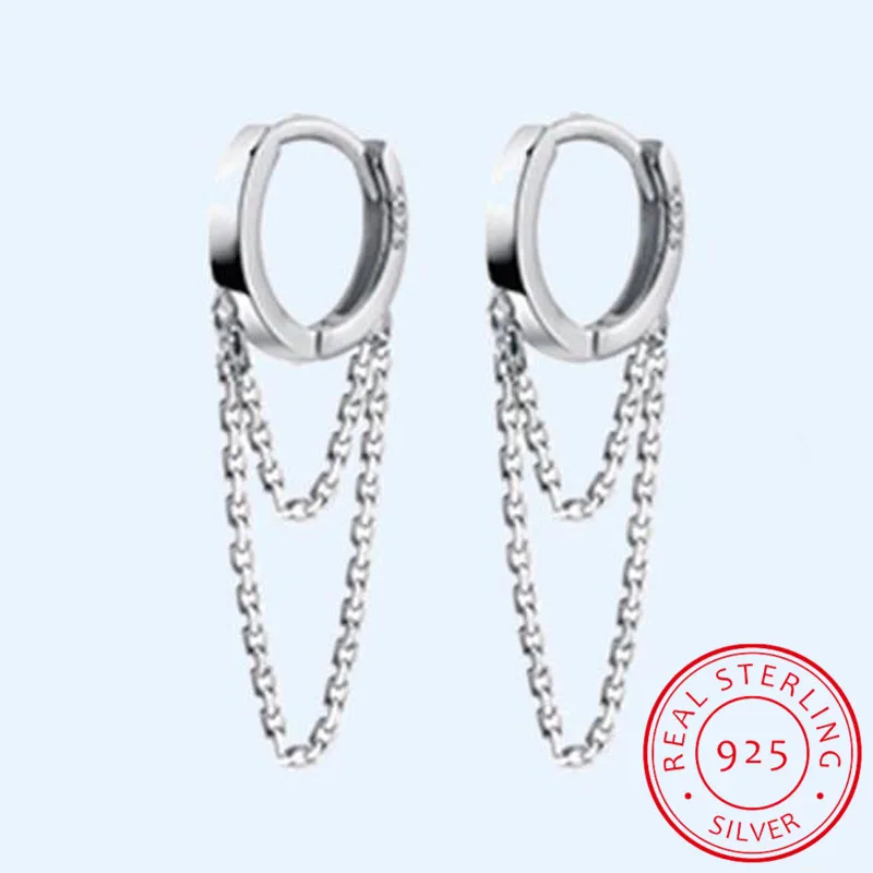 Женские серьги Клипсы из серебра 925 пробы с двойным слоем|Серьги-кольца| |