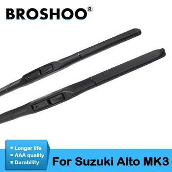 

BROSHOO Car Windscreen Wipers Blades Soft Rubber For Suzuki Alto MK3 MK4 MK5 Model Year From 1994 To 2014 Fit Standard Hook Arm