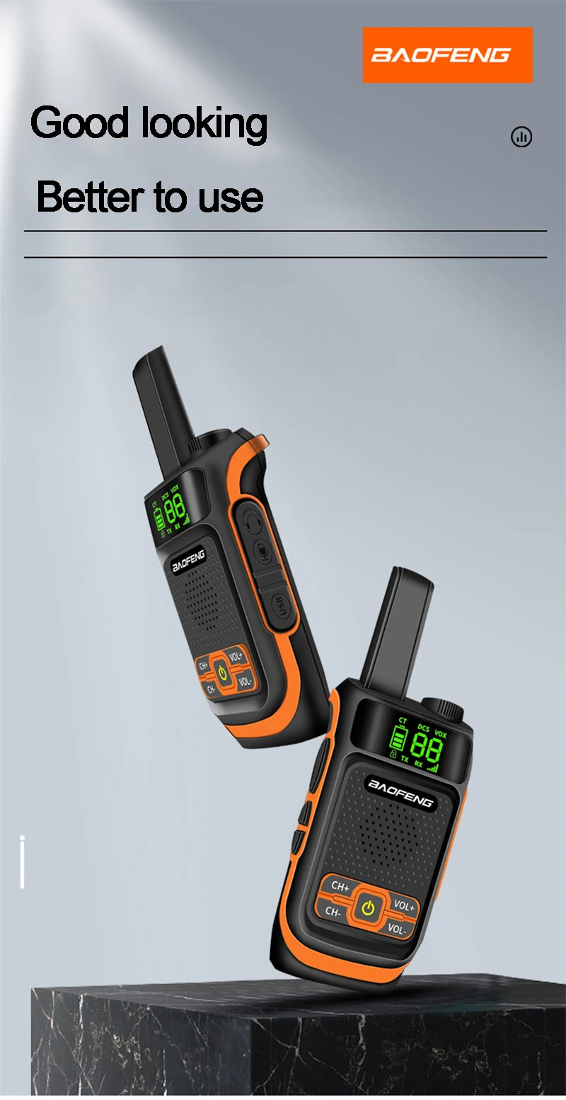 Talkie Walkie Longue portée ProfessionnelPmr 446 MHz 16 Canaux  Radio,baofeng Rechargeable Walkie Talkies,avec des écouteurs Originaux  Construit en Torche LED (2 pcs) : : High-Tech