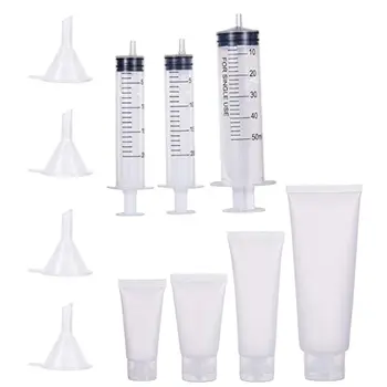 

24 Pack 20/30/50/100ml Plastic Squeeze Cosmetic Tubes with Flip Cap, 4 Funnels, 83XF