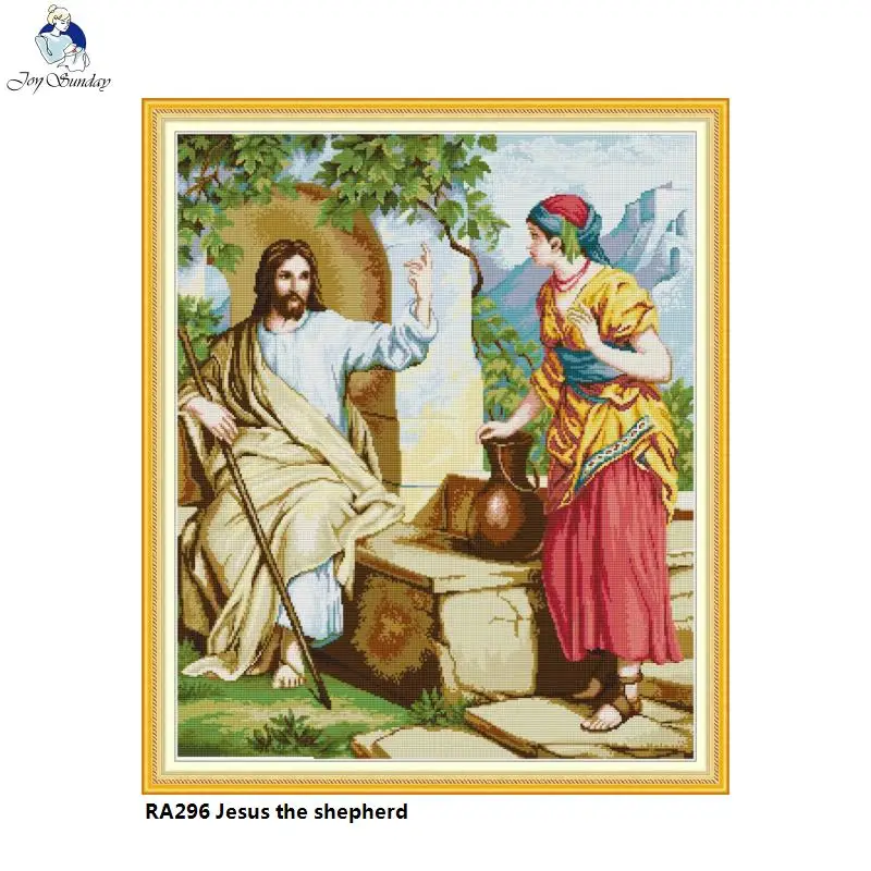 

Joy Sunday Jesus the Shepherd счетная вышивка крестиком DIY 14CT 11CT для вышивки изделия с вышивкой для домашнего декора наборы для вышивки крестом