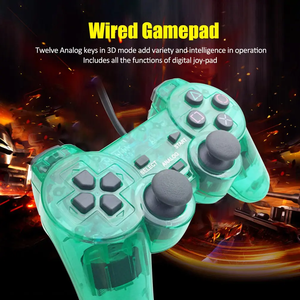 Проводной геймпад для sony PS2 контроллер для Mando PS2/PS2 джойстик для plasystation 2 полное колебание Shock Joypad проводной контроллер