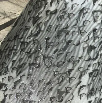 

1mm 48*48 Pvc black dolphin TPU fabric perspective clothing raincoat crystal plastic pu leather fabric coat textiles fabric,D156