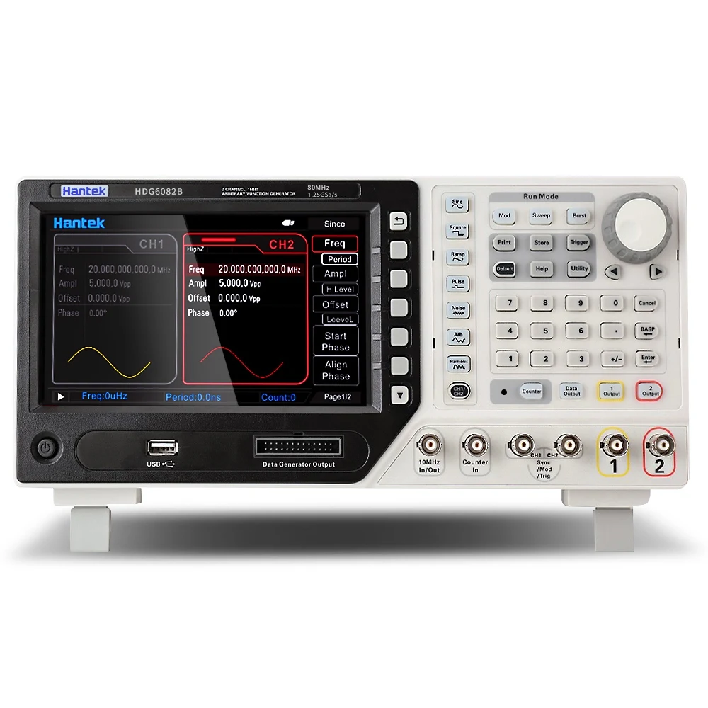 Hantek Arbitrary Function Waveform Generator HDG6082B 2 Channels 80MHz with 32 Types Automatic Measurement Functions