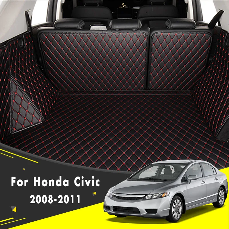 

6D Car Rear Tail Box Carpet Cargo Liners Internal Accessories Car Trunk Mat For Honda Civic 2008 2009 2010 2011