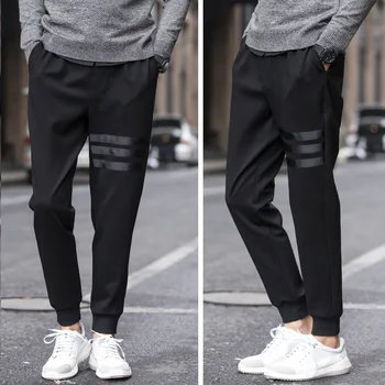 

High Waist Hip Harem Pants Men Loose Casual Sport Cotton Trousers Spring 202 New Wild Black Pantalones Male